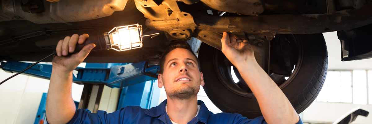 Mechanic doing an MOT Test - MOT Weston-super-Mare